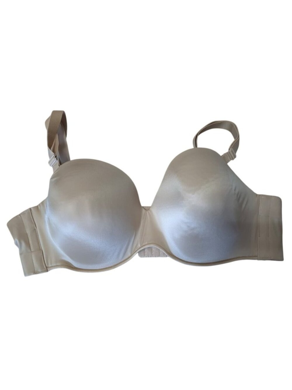 Cacique Multiway Strapless Bra Lightly Lined 42D Beige Adjustable Straps Hook